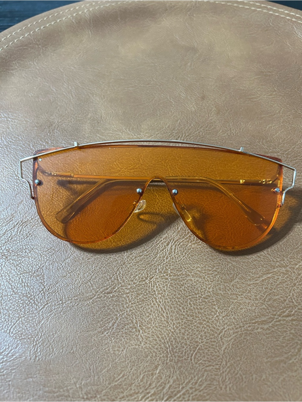 Women's Aviator Sunglasses with Amber Lenses